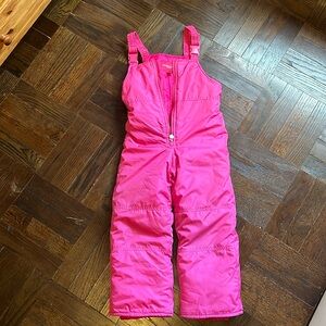 Pink snow suit